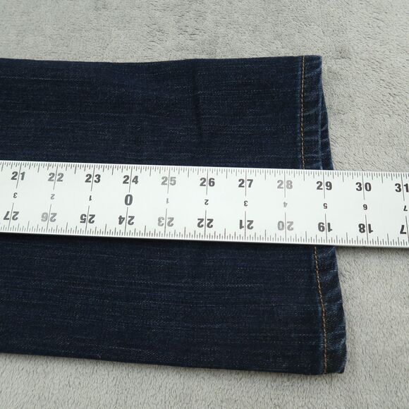 Chico's Platinum Jeans Women's 1S US-8 Short Blue Mid-Rise Boot Leg 29" Inseam - Picture 4 of 16